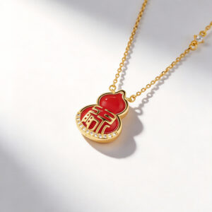 SHEEN YOUNG Small Lucky Red Agate Necklace • Luxury Exquisite Clavicle Chain • Modern Chinese Aesthetic